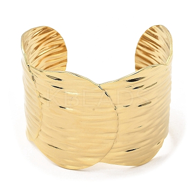 304 Stainless Steel Wide Cuff Bangles BJEW-P302-12G-1