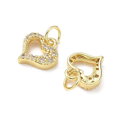 Brass Micro Pave Cubic Zirconia Pendants KK-I379-15G-01-1