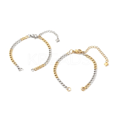 304 Stainless Steel Chain Bracelet Makings AJEW-JB00996-01-1