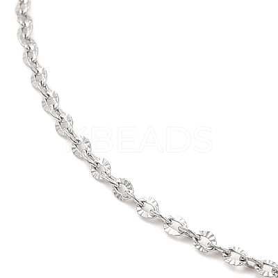 Non-Tarnish 304 Stainless Steel Cable Chain Necklace for Women NJEW-G104-06P-1
