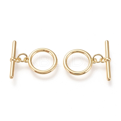 Brass Toggle Clasps X-KK-F820-07G-1