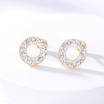 Elegant Round Circle Brass Stud Earrings NB2152-1