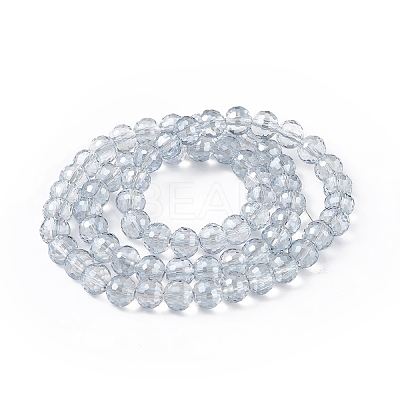 Transparent Electroplate Glass Beads Strands EGLA-F151-PL03-1