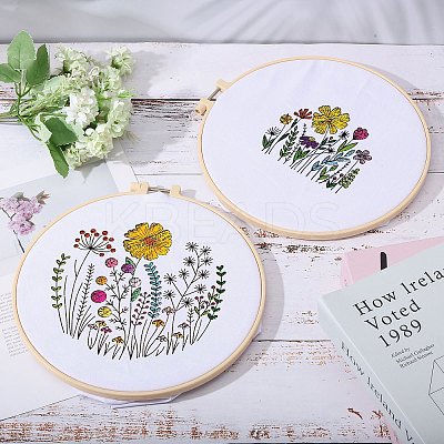 DIY Flower Embroidery Kits DIY-GL0004-115-1
