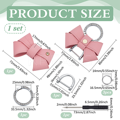 Bowknot Keychain Making Kit DIY-FG0007-48-1