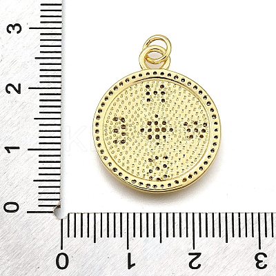 Rack Plating Brass Micro Pave Cubic Zirconia Pendants KK-K401-60A-G-1