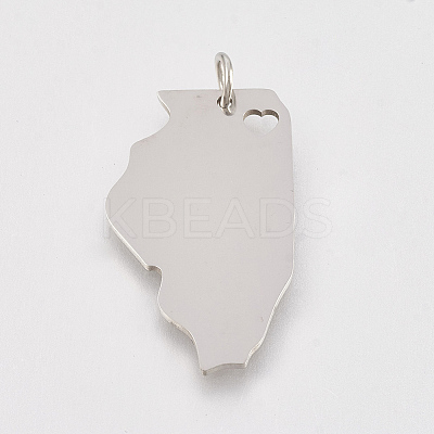 Tarnish Resistant 201 Stainless Steel Pendants STAS-T038-77-1