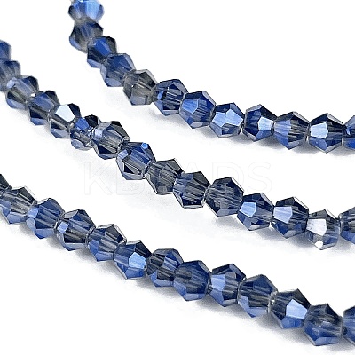 Transparent Electroplate Glass Beads Strands EGLA-A039-T2mm-UA10-1