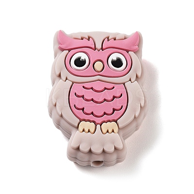 Owl Food Grade Silicone Focal Beads SIL-Z014-02A-1