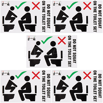 PVC Public Toilet Sign Stickers AJEW-WH20006-102A-1