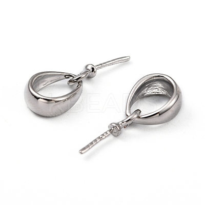 Brass Cup Pearl Peg Bails Pin Pendants KK-M156-02P-NR-1