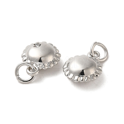 Rack Plating Brass & Cubic Zirconia Charms KK-G487-01P-1