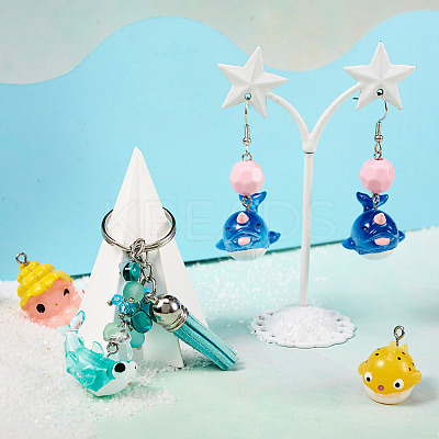 20Pcs 10 Styles Ocean Theme Resin Pendants FIND-TA0002-37-1