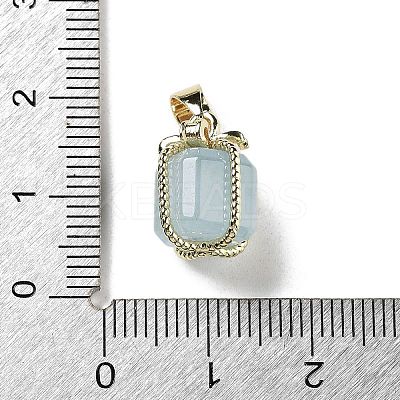 Natural Aquamarine Gift Box Charms LS-G-P523-01G-03-1