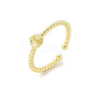Brass Cup Peg Open Cuff Ring Settings LS-KK-G518-02G-02-1