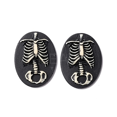 Halloween Cameos Opaque Resin Cabochons RESI-C017-01A-1