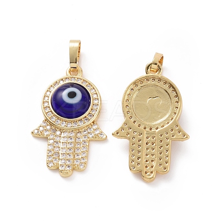 Brass Micro Pave Cubic Zirconia Pendants ZIRC-F136-03G-01-1