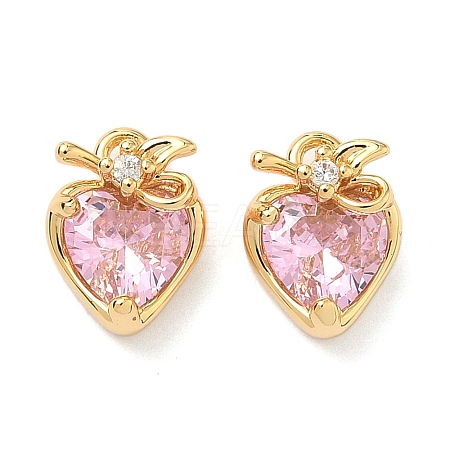 Brass Micro Pave Cubic Zirconia Pendants KK-A281-20G-01-1