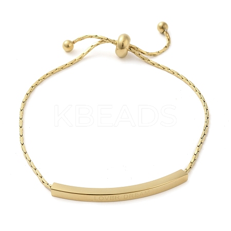 Ion Plating(IP) 304 Stainless Steel Boston Link Chains Slider Bracelets BJEW-K245-01G-1
