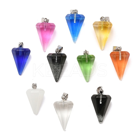 Frosted Glass Pendants GLAA-L049-02P-1