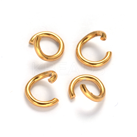 Ion Plating(IP) 304 Stainless Steel Open Jump Rings X-STAS-H467-03B-4mm-G-1