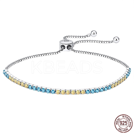 Anti-Tarnish Cubic Zirconia Tennis Bracelet BJEW-I314-002P-1