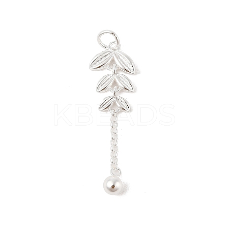 925 Sterling Silver Wheat Tassel Pendants STER-D288-02S-1