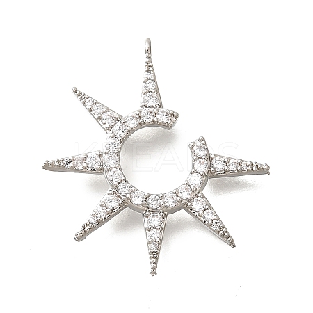 Brass Micro Pave Cubic Zirconia Pendants LS-KK-Q035-07P-1