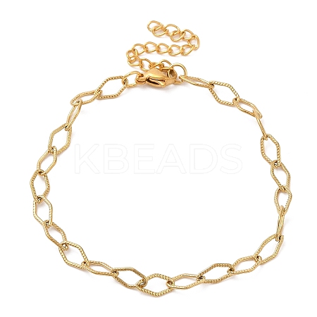 304 Stainless Steel Chain Bracelet for Women LS-BJEW-I313-02-1