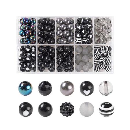 160Pcs 10 Style Opaque & Transparent SACR-LS0001-02A-1