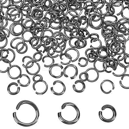 300Pcs 304 Stainless Steel Open Jump Rings STAS-BBC0008-85-1