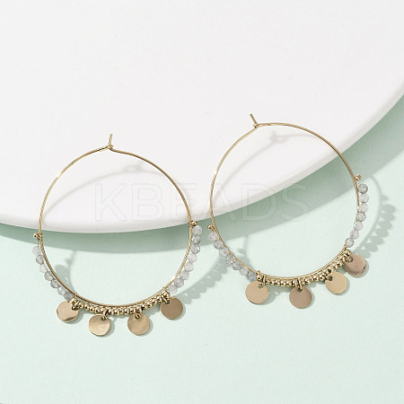 304 Stainless Steel Natural Labradorite Chandelier Earrings EJEW-Z089-36G-02-1