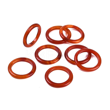 Dyed & Heated Natural Agate Finger Rings for Women RJEW-Z075-01O-1