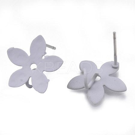Spray Painted Iron Stud Earring Findings X-IFIN-S703-05C-1