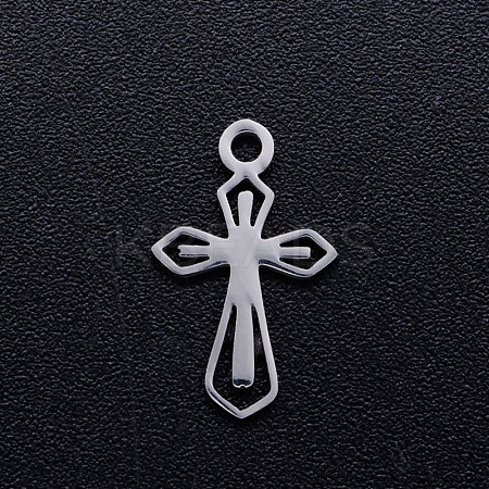 201 Stainless Steel Tiny Cross Charms STAS-Q201-JN308-1-1