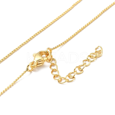 Brass Curb Chains Necklace for Men Women NJEW-G029-01G-1