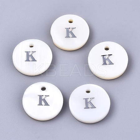 Natural Freshwater Shell Pendants X-SHEL-Q018-01A-K-P-1