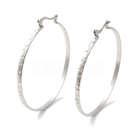 Non-Tarnish 304 Stainless Steel Hoop Earrings for Women EJEW-Z066-02P-1