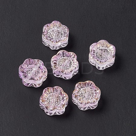 Electroplated Glass Beads GLAA-G090-01E-1