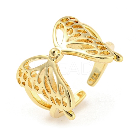 Brass Open Cuff Rings RJEW-I100-02G-1