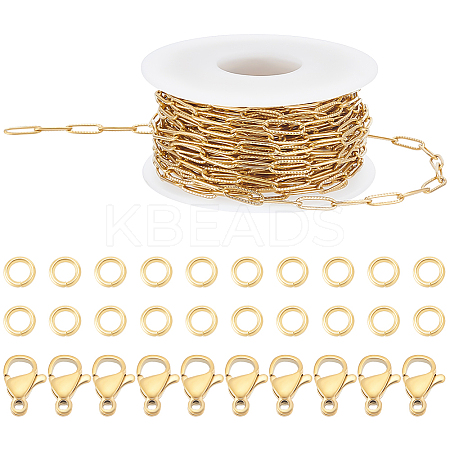 DIY 304 Stainless Steel Paperclip Chains Necklace/Bracelets Making Kits DIY-BBC0002-48-1