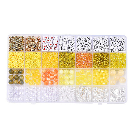 DIY 28 Style Resin & Acrylic & ABS Beads Jewelry Making Finding Kit DIY-NB0012-03H-1