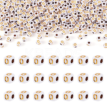 Opaque Acrylic Beads MACR-TAG0001-07O-1
