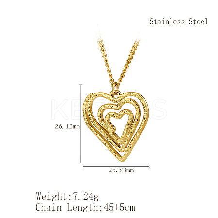 Stylish 304 Stainless Steel Spiral Pendant Necklaces for Women YF9522-4-1