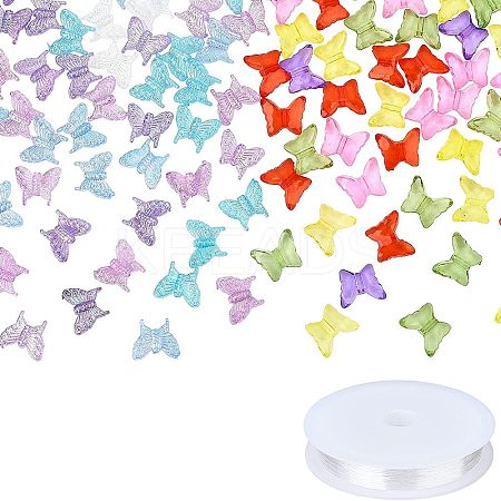  120Pcs Transparent Acrylic Beads TACR-NB0001-16-1