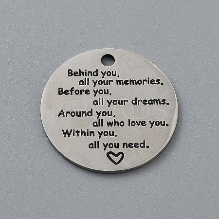 201 Stainless Steel Pendants FIND-WH0421-50P-1