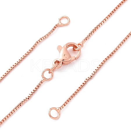 0.9MM Brass Box Chain Necklace Making NJEW-D302-77RG-1
