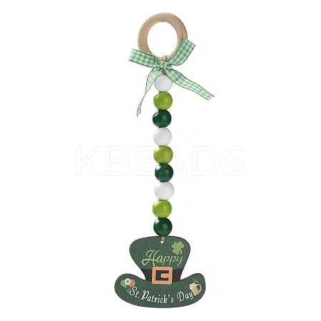 Saint Patrick's Day Wood Pendant Decoration LS-HJEW-G023-02B-1