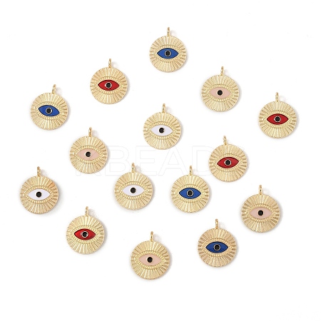 Alloy Enamel Pendants PALLOY-P312-01G-M-1
