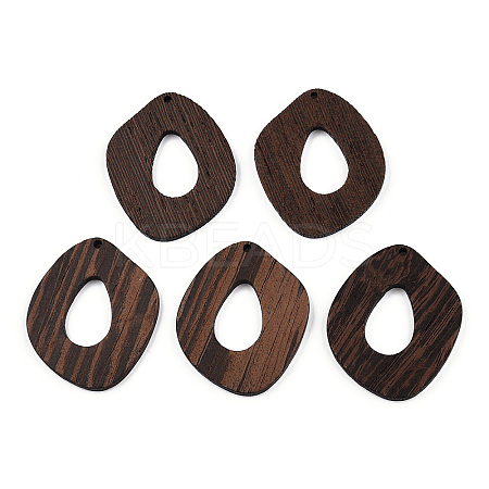 Natural Wenge Wood Pendants WOOD-T023-59-1